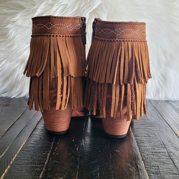 Liberty Black Leather Handmade Open Toe Booties Women's Size 6.5 - Picture 3 of 6